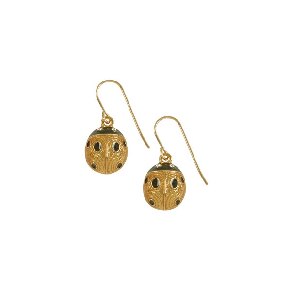 Our SMALL enameled Ladybug dangle earrings come with a beautiful gift box. Handcrafted in USA! We offer same in other sizes and colors too.