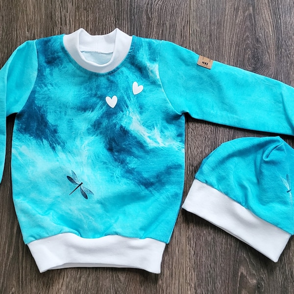 Maritimer Kinderpullover Türkis