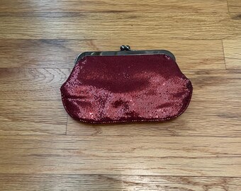 Elegant sequin sparkling red bag