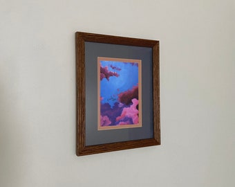 Sunrise in the Sky | Acrylic Painting on Mixed Media Paper | Sunrise Sky Scenery Art