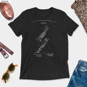 Sweeping machine 1869 US t-shirt patent vintage fashion original drawing art vacuum household appliance first cleaner
