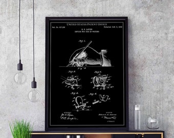 Device For Use In Writing 1902 novel nobel playwright comedian screenplay print wall art poster bedroom patent vintage retro gift birthday