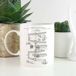 Lock for bicycles 1898 cycle roadcycling sport mancave cycling mug coffee tea patent vintage retro gift dad father birthday drink
