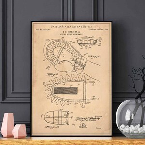 Boxing glove 1926 fight winner heavyweight champion ring corner print wall art poster bedroom patent vintage retro gift birthday