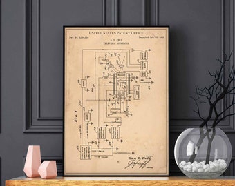 Shortwave Antenna Patent Print Poster Great Gift Idea 1930 Historical Vintage Wall Art