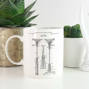 Badminton racket 1937 match champion winner player mug coffee tea patent vintage retro gift dad father birthday idea