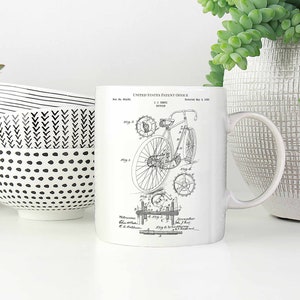 Bicycle 1899 cycling cycle bikeporn roadcycling sport mancave cycling mug coffee tea patent vintage retro gift dad father birthday drink