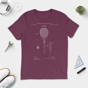 Tennis racket 1892 sport atp wta usopen tournament game set match ball t-shirt shirt clothing patent vintage retro gift father birthday