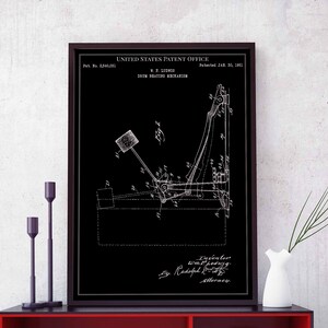 Drum Beating Mechanism 1951 Musiker Trommeln Schlagzeuger Rock Jazz Rap Hip-Hop Print Wand Kunst Poster Schlafzimmer Patent vintage retro Geschenk Geburtstag