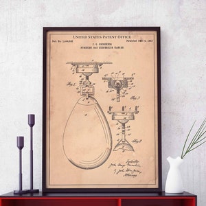 Punching Bag Suspension Hanger 1923 fight heavyweight champion ring print wall art poster bedroom patent vintage retro gift birthday