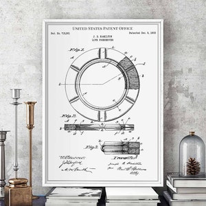Life preserver 1902 titanic paramedic vintage swimmer print wall art poster bedroom patent vintage retro gift birthday