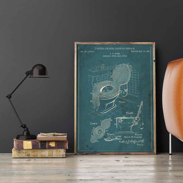 Sanitary Stool Seat Cover 1921 toilet health invention Etsy