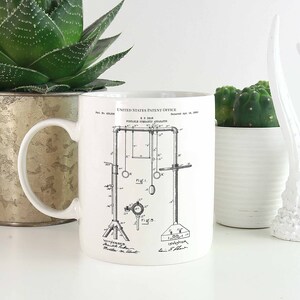 Portable gymnastic apparatus 1890 mug coffee tea patent vintage retro gift dad father birthday gym fitness training workout crossfit health