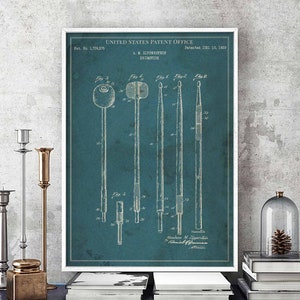 Drumstick 1929 musician practice drums drummer orchestra print wall art poster bedroom patent vintage retro gift birthday