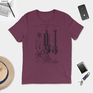 Bohren 1891 Öl bohren Ingenieur Petroleum Bergbau Energie T-shirt Shirt Kleidung Patent Vintage Retro Geschenk Vater Geburtstag
