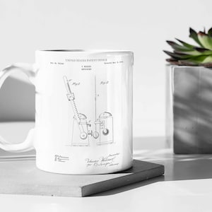 Metronome 1904 musician practice drums drummer orchestra mug coffee tea patent vintage retro gift dad father birthday idea