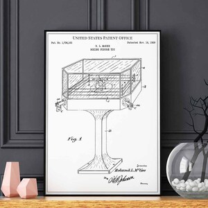 Boxing figure toy 1929 fight winner heavyweight champion ring corner print wall art poster bedroom patent vintage retro gift birthday