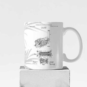 Bicycle pedal 1898 cycling cycle roadcycling sport mancave cycling mug coffee tea patent vintage retro gift dad father birthday drink