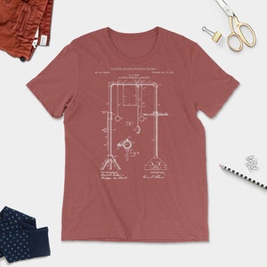 Aparatos gimnásticos portátiles 1890 gimnasio fitness entrenamiento entrenamiento crossfit camiseta camiseta de la camisa vintage retro regalo padre cumpleaños