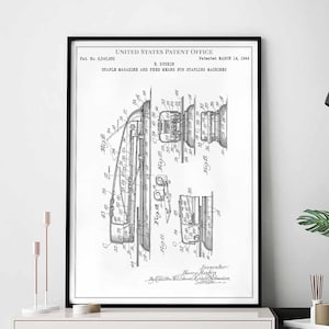 Staple Magazine 1944 stapler attorney law court origami print wall art poster bedroom patent vintage retro gift birthday