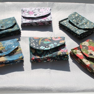 Pochette accordéon, pochette à coupons, organisateur de sac, portefeuille tissu coton, pochette à soufflets
