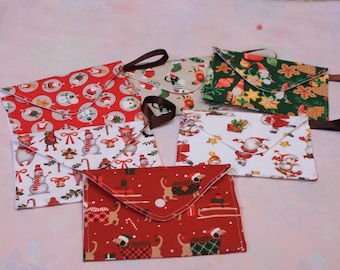 Enveloppes cadeaux en coton oeko tex motif Noël