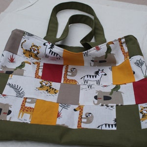 Tote bag enfant, sac enfant, sac école, tote bag pour jouet, doudou, livre, goûter
