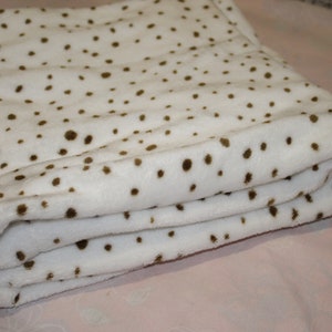 Double neck snood for adults or teenagers, very soft white comforter with khaki speckles image 3