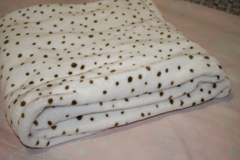 Double neck snood for adults or teenagers, very soft white comforter with khaki speckles image 3