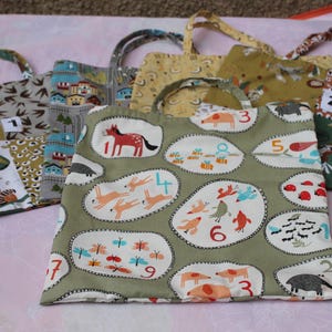 Tôte bag enfant en coton oeko tex ,sac à doudou, sac à jouet