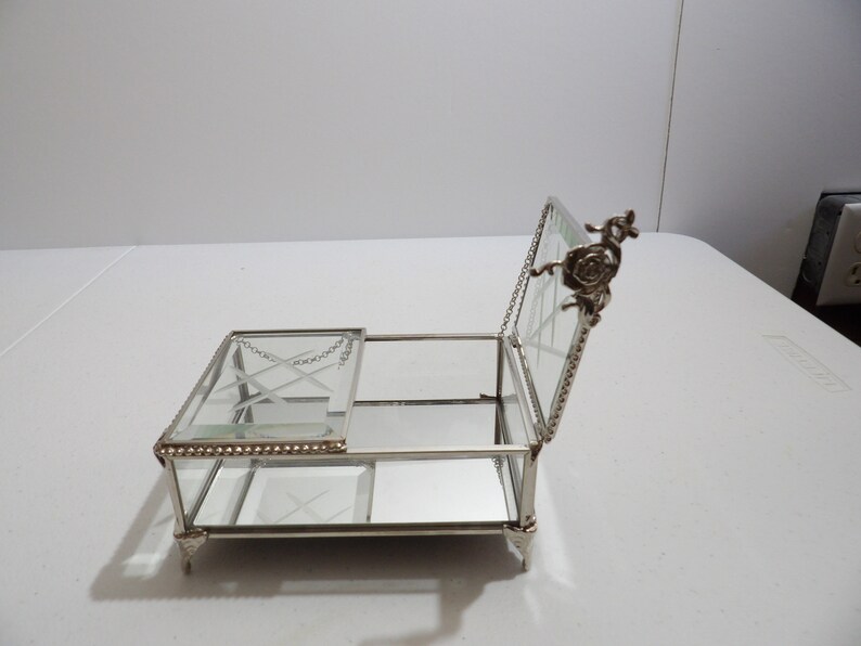 Glass Jewelry Box Cynthia Rowley New York Keepsake Box Etsy