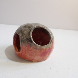Gray And Pink Ceramic Fish Hide - Fish Cave - Aquarium Decoration