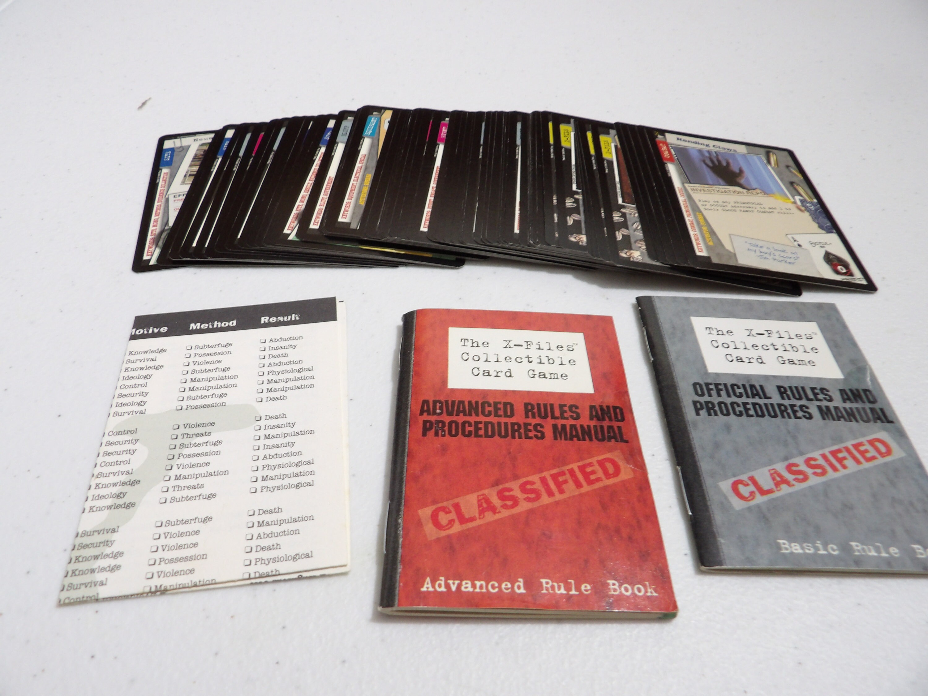 The X Files Collectible Card Game Set 60 Cards Collectibles Memorabilia