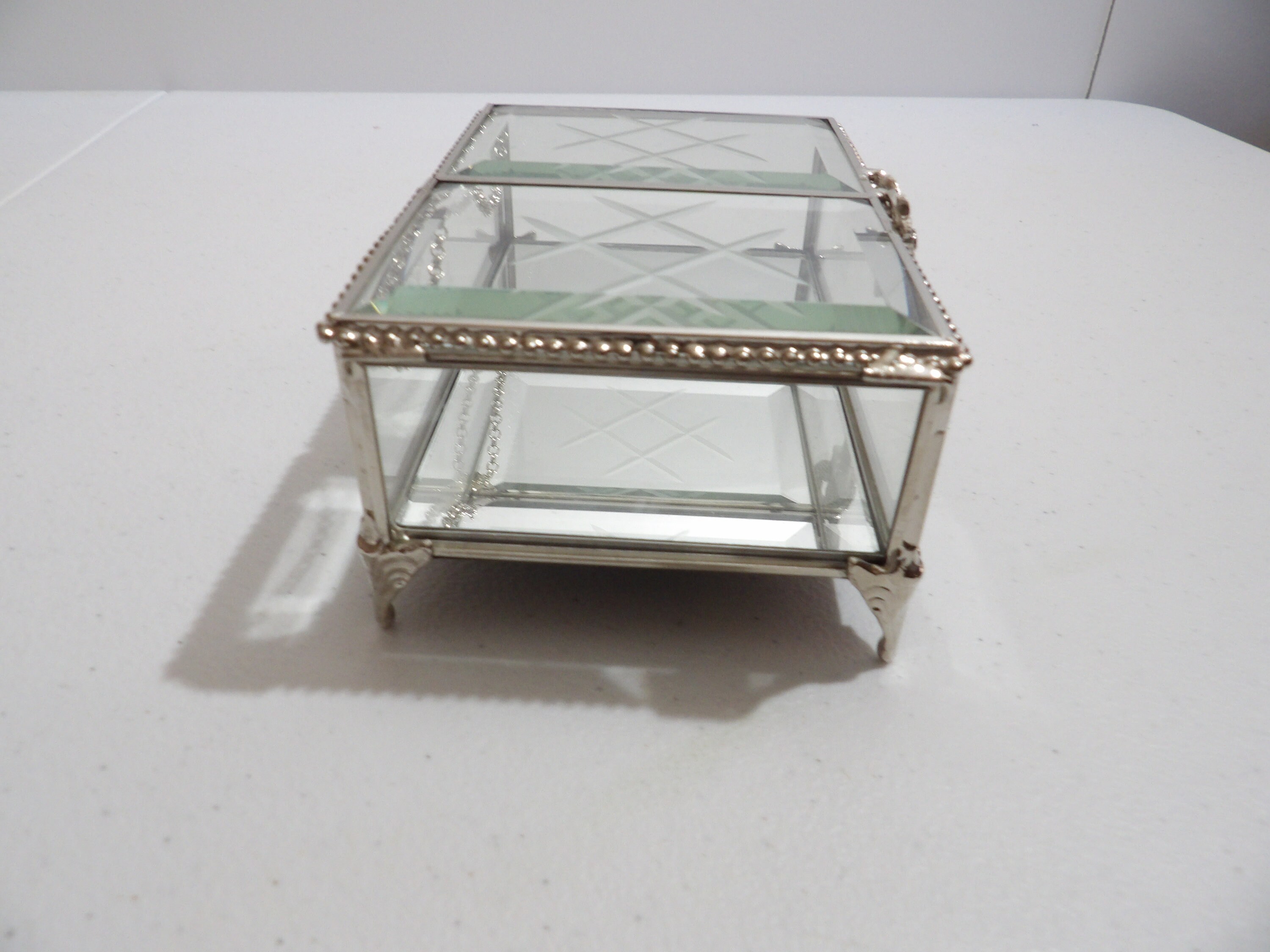 Glass Jewelry Box Cynthia Rowley New York Keepsake Box Etsy