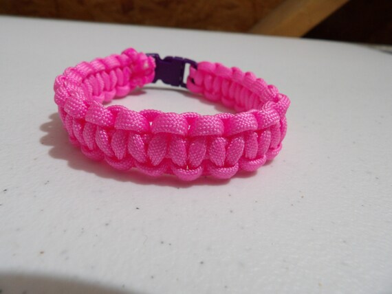 Pink online paracord bracelet