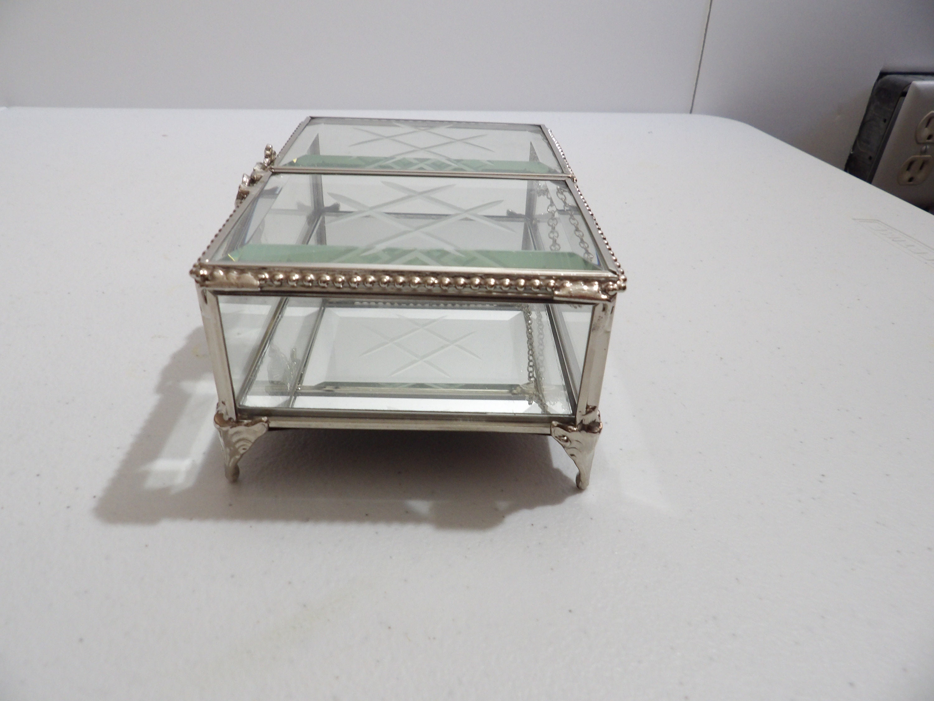 Glass Jewelry Box Cynthia Rowley New York Keepsake Box Etsy