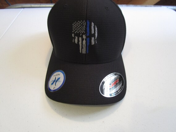 Blue Line Punisher Hat-flex Fit - Etsy