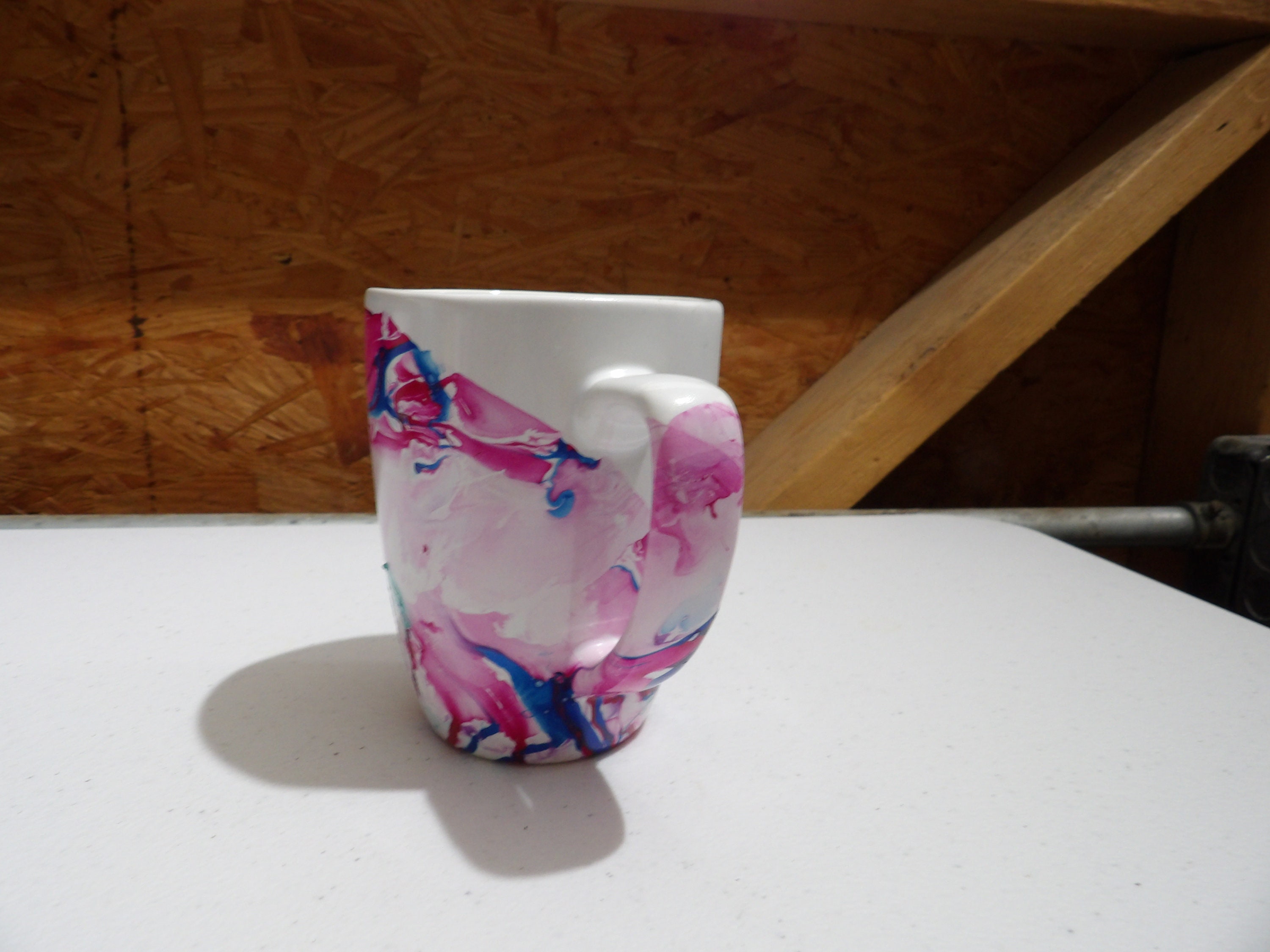 Hydro Dipped Mug A2 Water Paint Dipped Mug Red And Blue Dipped Mug