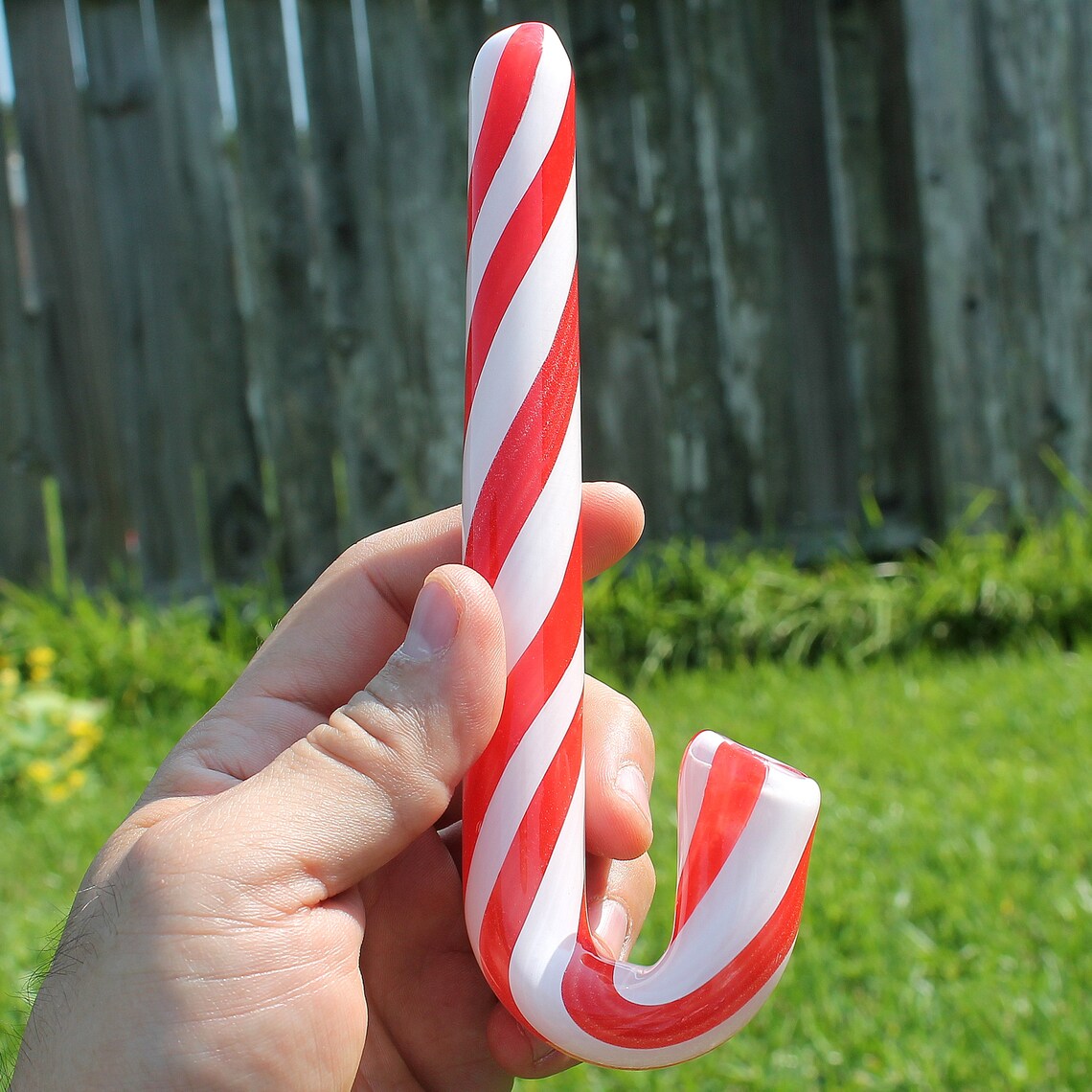 6.5 Candy Cane Glass Smoking Pipe Tobacco Pipes Bowls Etsy