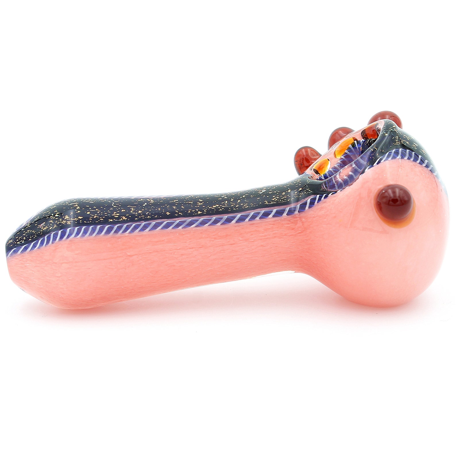 4.5 Pink Sparkle Glass Smoke Bowl Heavy Thick Smoking Pipe Etsy