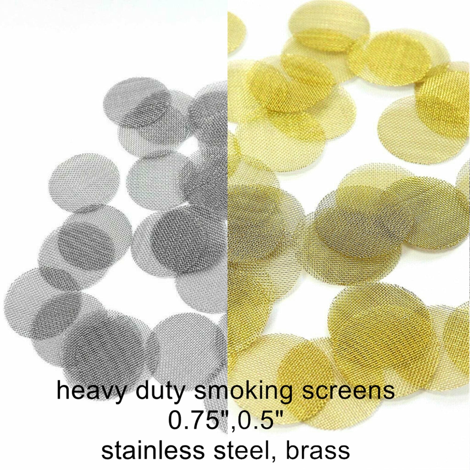 Smoking Bowl Screens 0.75" 0.5" Stainless Steel Brass Heavy Duty Filters Mesh Tobacco Pipes Metal Bowl Accessories Durable