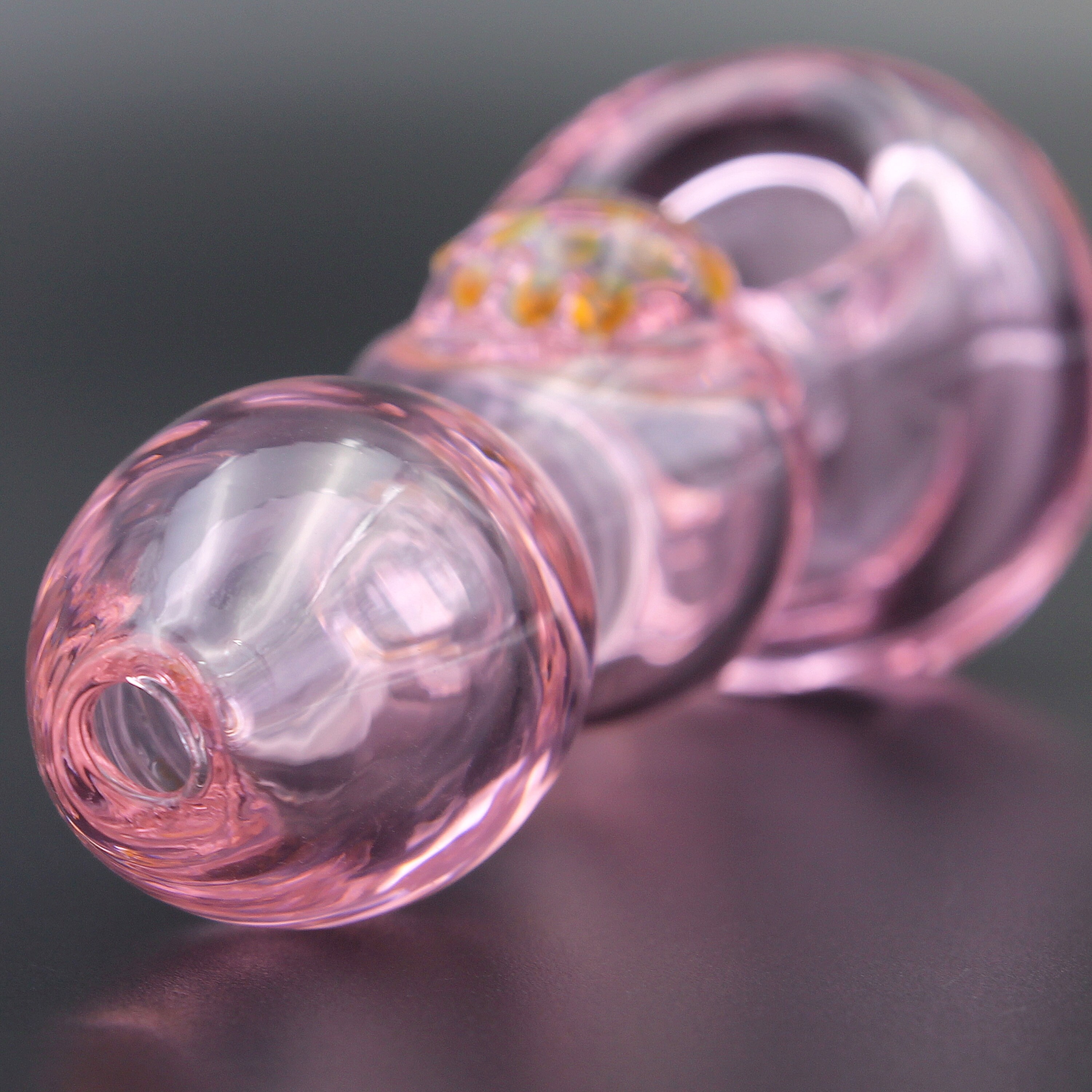 4.5 Glass Smoking Pipe Pink Flower Tobacco Etsy