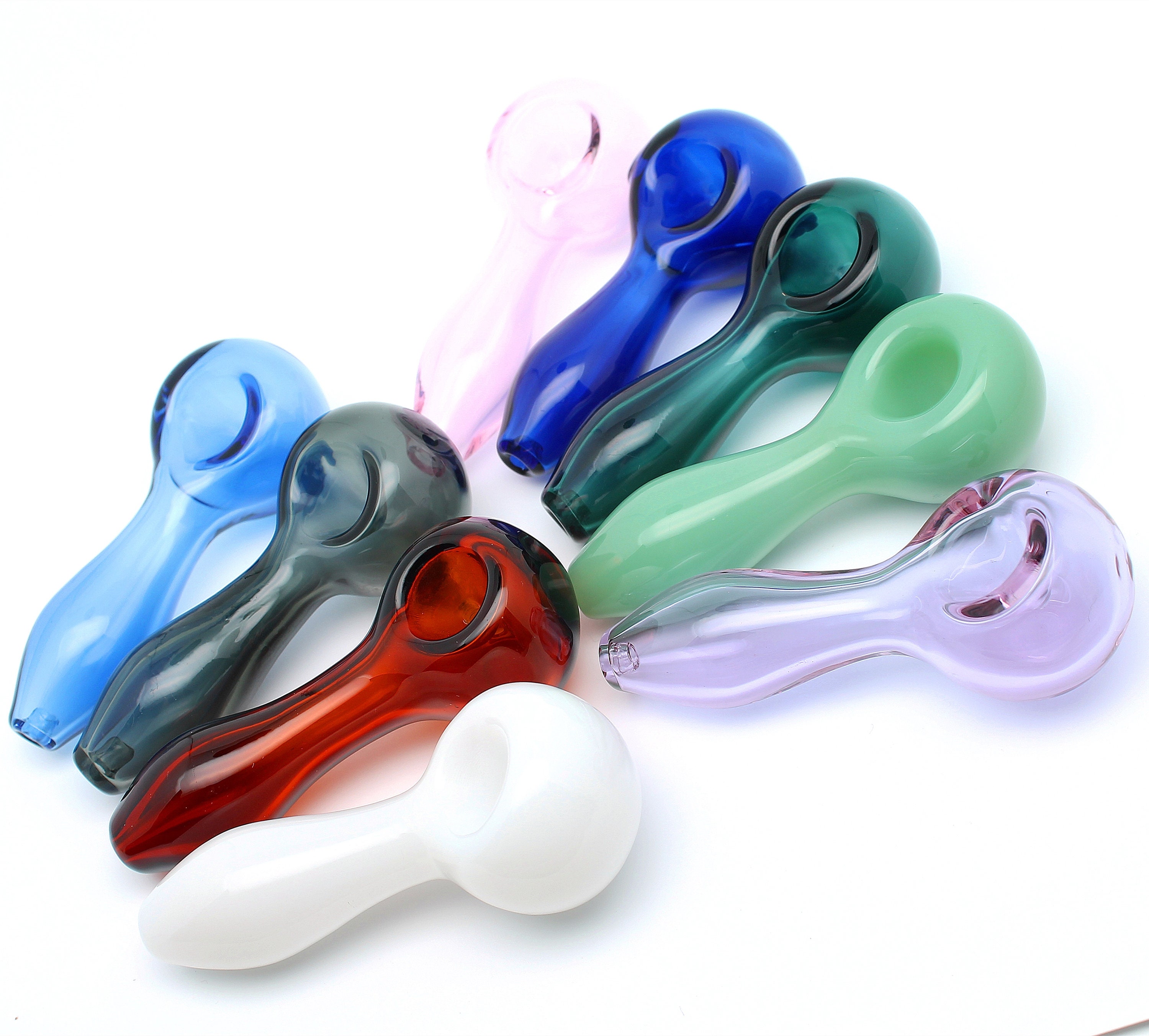 Florabongs 4-Inch Colorful Glass Tobacco Pipe - Handmade Hand Bowl