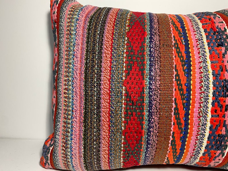 Lumbar Pillow housewarming gift Kilim Pillow 16x24 Unique Home Decor kelim kussens 60x40 cm Large Pillow Vintage Kilim pillow