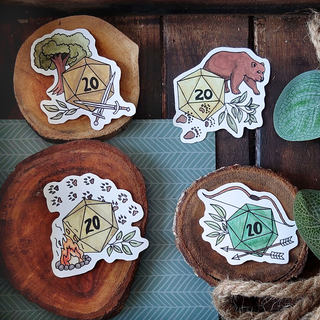 Dnd Stickers Ranger Sticker Dnd Class Ranger Fantasy Sticker Set 4 Pieces - Etsy Australia