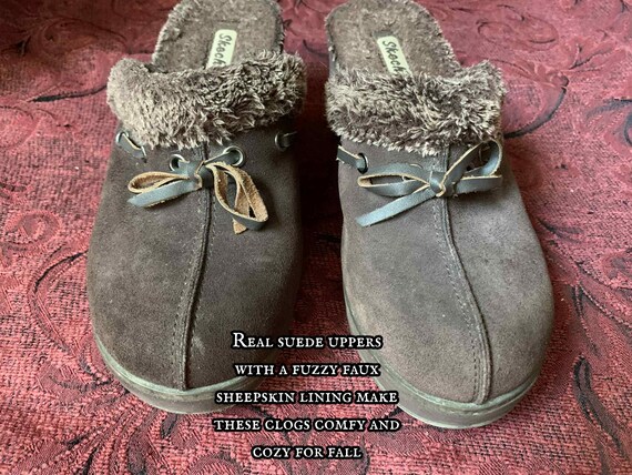 Y2K Suede Fuzzy Clog Slides - Sketchers Inspired … - image 2