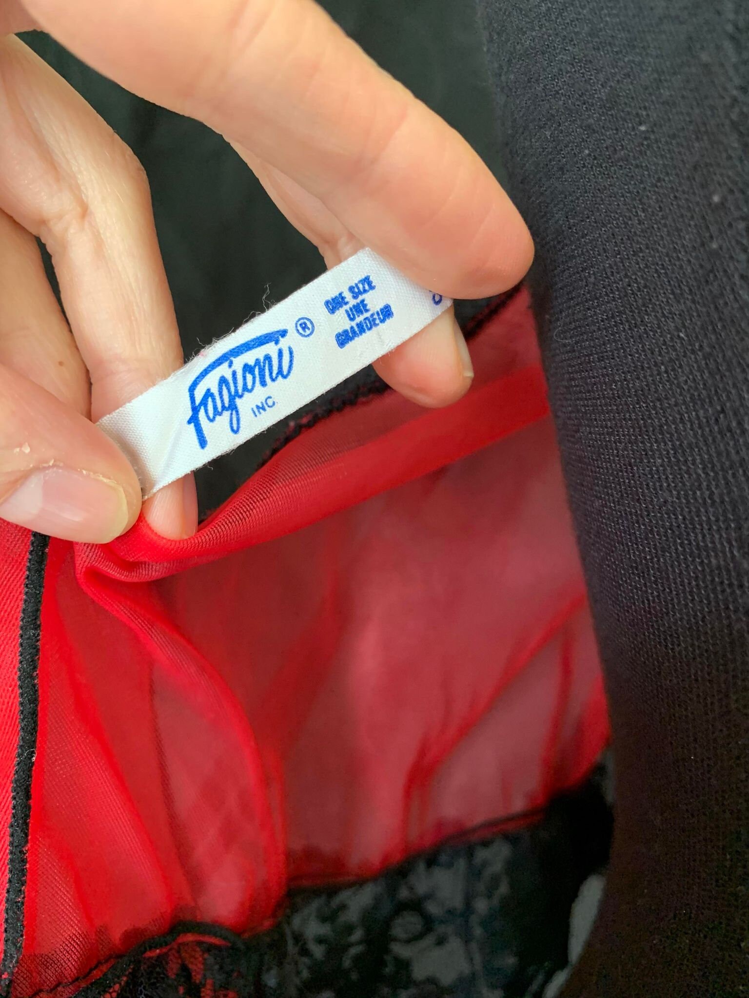 Vintage 1980s Red and Black Sheer Sexy Camisole Bed Jacket Coat