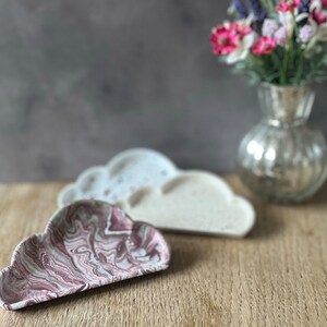 Jesmonite Mini Cloud Trinket Dish, Celestial Gift, Ideal for Jewellery and Crystals Storage and Display