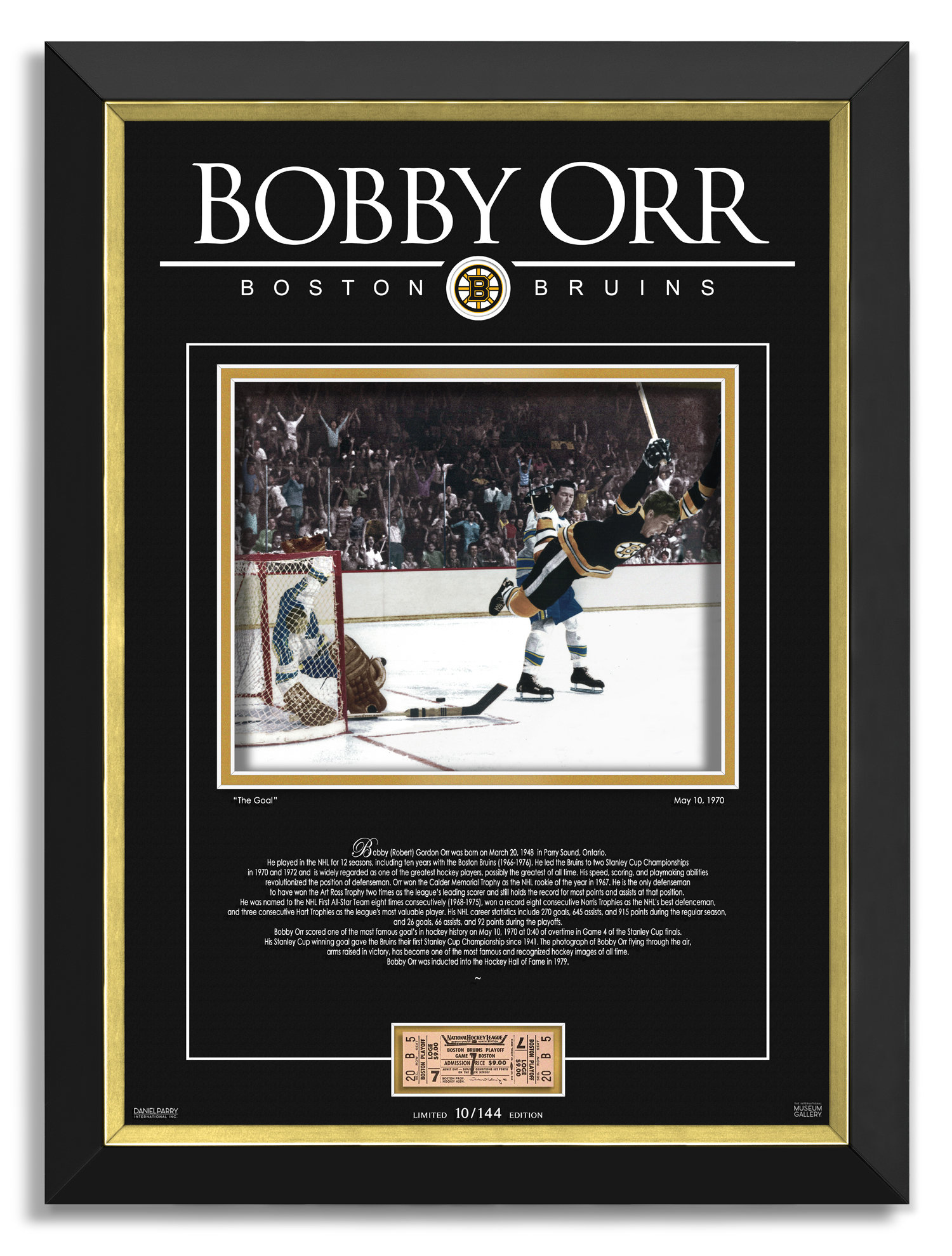 Phil Esposito Boston Bruins Autographed Signed Retired Jersey Number 23x19  Frame