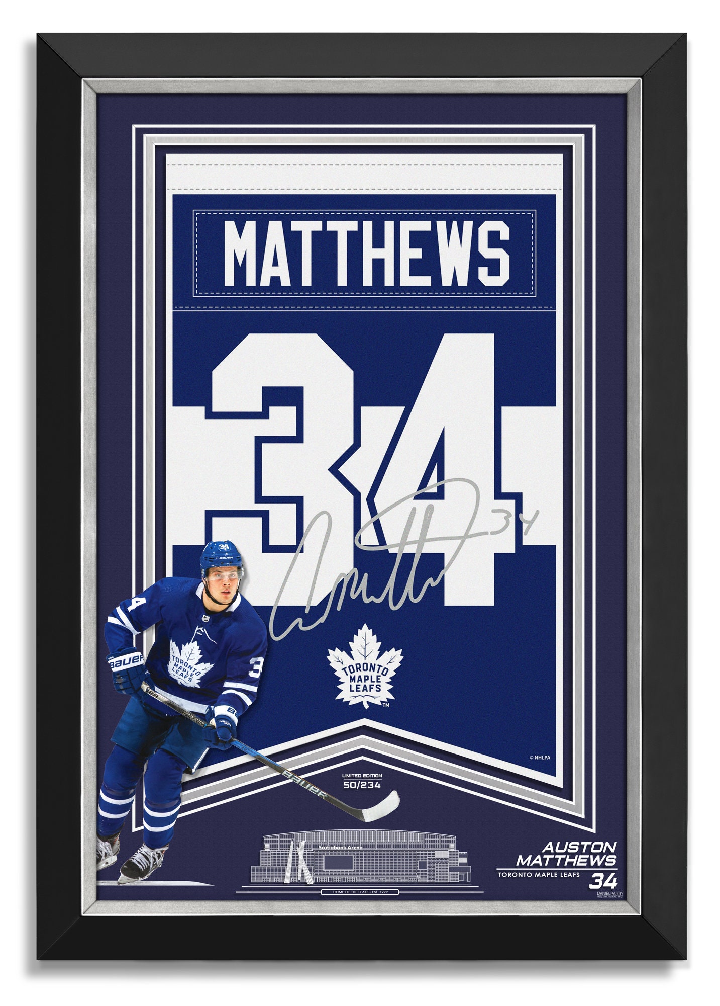 Framed Auston Matthews Toronto Maple Leafs Autographed Black
